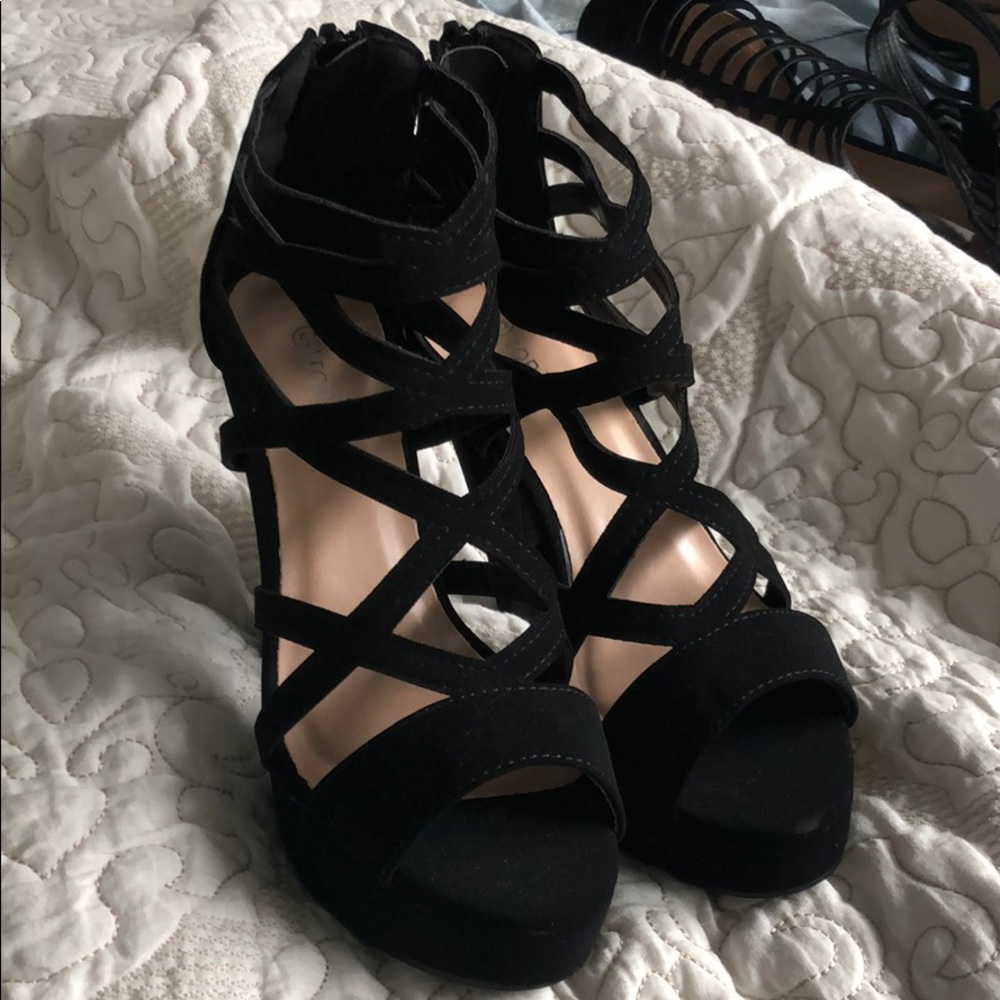 Black high heels